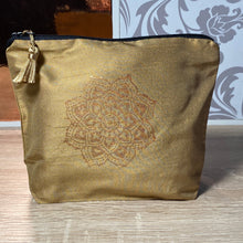 Load image into Gallery viewer, Mandala Design Cosmetics Purse : Hand Printed Silk