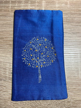 Load image into Gallery viewer, Tree of Life Design Glasses Case in various colours Hand Printed Silk