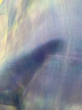 Load image into Gallery viewer, Hand Dyed Square Silk Scarf in Shades of Blues & Lilac