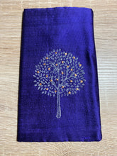 Load image into Gallery viewer, Tree of Life Design Glasses Case in various colours Hand Printed Silk
