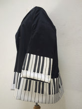 Load image into Gallery viewer, Piano Music Hand Painted Silk Reversible Jacket by Designer Silk Artist