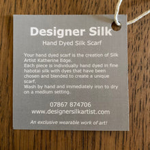 Load image into Gallery viewer, Hand Dyed Long Silk Scarf in Blue Azure Jade Ultramarine by Designer Silk Artist