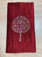 Load image into Gallery viewer, Tree of Life Design Glasses Case in various colours Hand Printed Silk