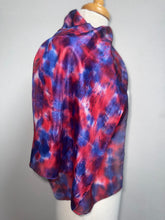 Load image into Gallery viewer, Hand Dyed Silk Neck Scarf in Scarlet, Marine Blue, White by Designer Silk Artist