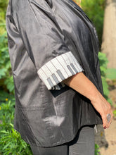 Load image into Gallery viewer, Piano Music Hand Painted Silk Reversible Jacket by Designer Silk Artist