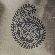 Load image into Gallery viewer, Paisley Design Cosmetics Purse : Hand Printed Silk