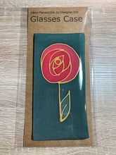 Load image into Gallery viewer, Macrose Design Glasses Case in purple or green Hand Painted Silk