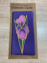 Load image into Gallery viewer, Iris Design Glasses Hand painted Silk