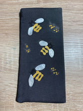 Load image into Gallery viewer, Bees Design Glasses Case in various colours Hand Painted Silk