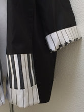 Load image into Gallery viewer, Piano Music Hand Painted Silk Reversible Jacket by Designer Silk Artist