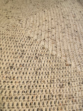 Load image into Gallery viewer, Moorlands Hand Crochet Throw Blanket in Natural Shades Wool Acrylic Mix