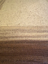Load image into Gallery viewer, Moorlands Hand Crochet Throw Blanket in Natural Shades Wool Acrylic Mix