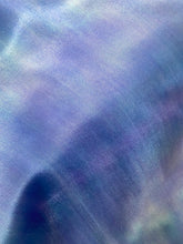 Load image into Gallery viewer, Hand Dyed Square Silk Scarf in Shades of Blues & Lilac
