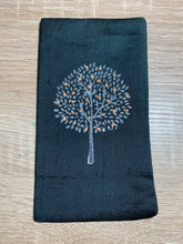 Load image into Gallery viewer, Tree of Life Design Glasses Case in various colours Hand Printed Silk