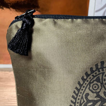 Load image into Gallery viewer, Paisley Design Cosmetics Purse : Hand Printed Silk