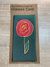 Load image into Gallery viewer, Macrose Design Glasses Case in purple or green Hand Painted Silk