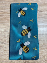 Load image into Gallery viewer, Bees Design Glasses Case in various colours Hand Painted Silk