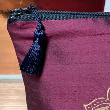 Load image into Gallery viewer, Mandala Design Cosmetics Purse : Hand Printed Silk