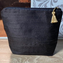 Load image into Gallery viewer, Lotus Flower Design Cosmetics Purse : Hand Printed Silk