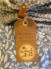 Load image into Gallery viewer, Snowdonia Hand Crochet Throw Blanket in Natural Shades of Greys Wool Acrylic Mix