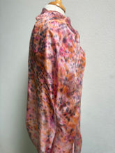 Load image into Gallery viewer, Hand Dyed Long Silk Scarf in Pink Grey Blush Orange
