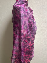 Load image into Gallery viewer, Hand Dyed Long Silk Scarf in Pinks Charcoal Grey