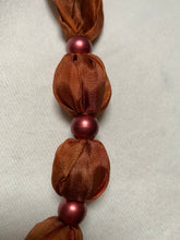 Load image into Gallery viewer, Silk Necklace in Rich Copper Brown : Hand Dyed by Designer Silk