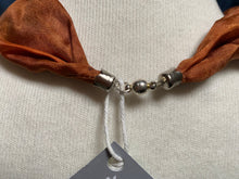 Load image into Gallery viewer, Silk Necklace in Rich Copper Brown : Hand Dyed by Designer Silk