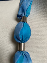 Load image into Gallery viewer, Silk Necklace in Light Blues : Hand Dyed by Designer Silk