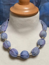 Load image into Gallery viewer, Silk Necklace in Grey : Hand Dyed by Designer Silk