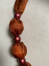 Load image into Gallery viewer, Silk Necklace in Rich Copper Brown : Hand Dyed by Designer Silk