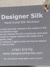 Load image into Gallery viewer, Silk Necklace in Grey : Hand Dyed by Designer Silk