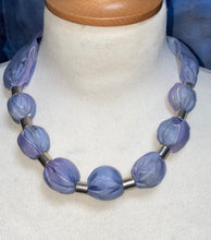 Load image into Gallery viewer, Silk Necklace in Grey : Hand Dyed by Designer Silk