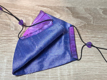 Load image into Gallery viewer, Abstract Design Face Mask/Covering Hand Dyed Silk by Designer Silk Artist pink, lilac, grey