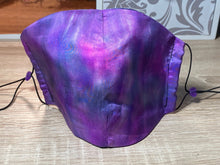 Load image into Gallery viewer, Abstract Design Face Mask/Covering Hand Dyed Silk by Designer Silk Artist pink, lilac, grey