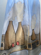 Load image into Gallery viewer, Potteries Design X Long Silk Scarf Blue Sky : Hand Painted Silk