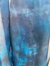 Load image into Gallery viewer, Hand Dyed Silk Neck Scarf in Black Turquoise