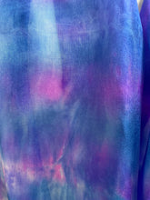 Load image into Gallery viewer, Hand Dyed Silk Neck Scarf in Blue Pink Light Blue by Designer Silk Artist