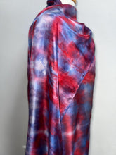 Load image into Gallery viewer, Hand Dyed Long Silk Scarf in Shades of Red Blue
