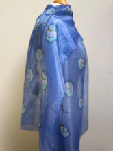 Load image into Gallery viewer, Sweet Peas Design X Long Silk Scarf : Hand Painted Silk in Cornflower Blue