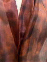 Load image into Gallery viewer, Hand Dyed Silk Neck Scarf in Espresso Caramel Brown by Designer Silk Artist