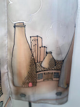 Load image into Gallery viewer, Potteries Design X Long Silk Scarf in Greys : Hand Painted Silk