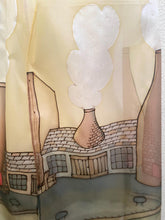 Load image into Gallery viewer, Potteries Design X Long Silk Scarf in Sepia Cream : Hand Painted Silk