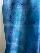 Load image into Gallery viewer, Hand Dyed Long Silk Scarf in Blue Azure Light Blue by Designer Silk Artist