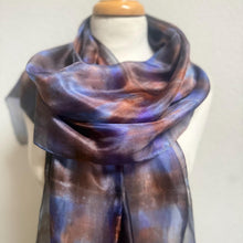 Load image into Gallery viewer, Hand Dyed Long Silk in Rich Jewel Colours by Designer Silk Artist