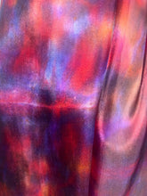 Load image into Gallery viewer, Hand Dyed Long Silk Scarf in Green Red and Blue