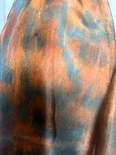 Load image into Gallery viewer, Hand Dyed Long Silk Scarf in Greens and Tan