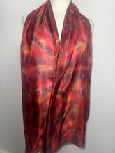 Load image into Gallery viewer, Hand Dyed Long Silk Scarf in Rainbow Shades