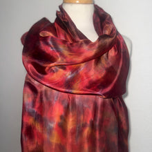 Load image into Gallery viewer, Hand Dyed Long Silk Scarf in Rainbow Shades