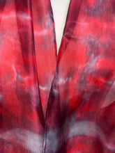 Load image into Gallery viewer, Hand Dyed Silk Neck Scarf in Dark Cherry Burgundy Red by Designer Silk Artist